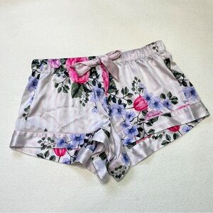 Victoria’s Secret Satin Stripe with Florals Pajama Shorts Size S